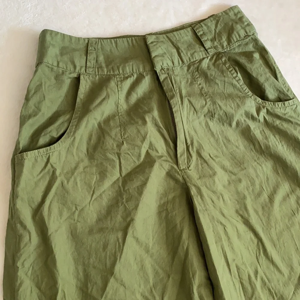 Free People | Menorca High Waist Wide Leg Cropped Pants Forest Glen Green (6) - Picture 3 of 16
